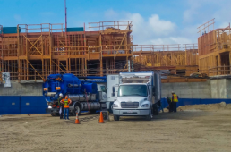 los angeles sewer concrete removal job site